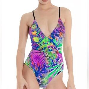 Wet Swimwear Isla De Ibiza Elsa One-Piece Swimsuit
NEON-MULTI New with tags XS